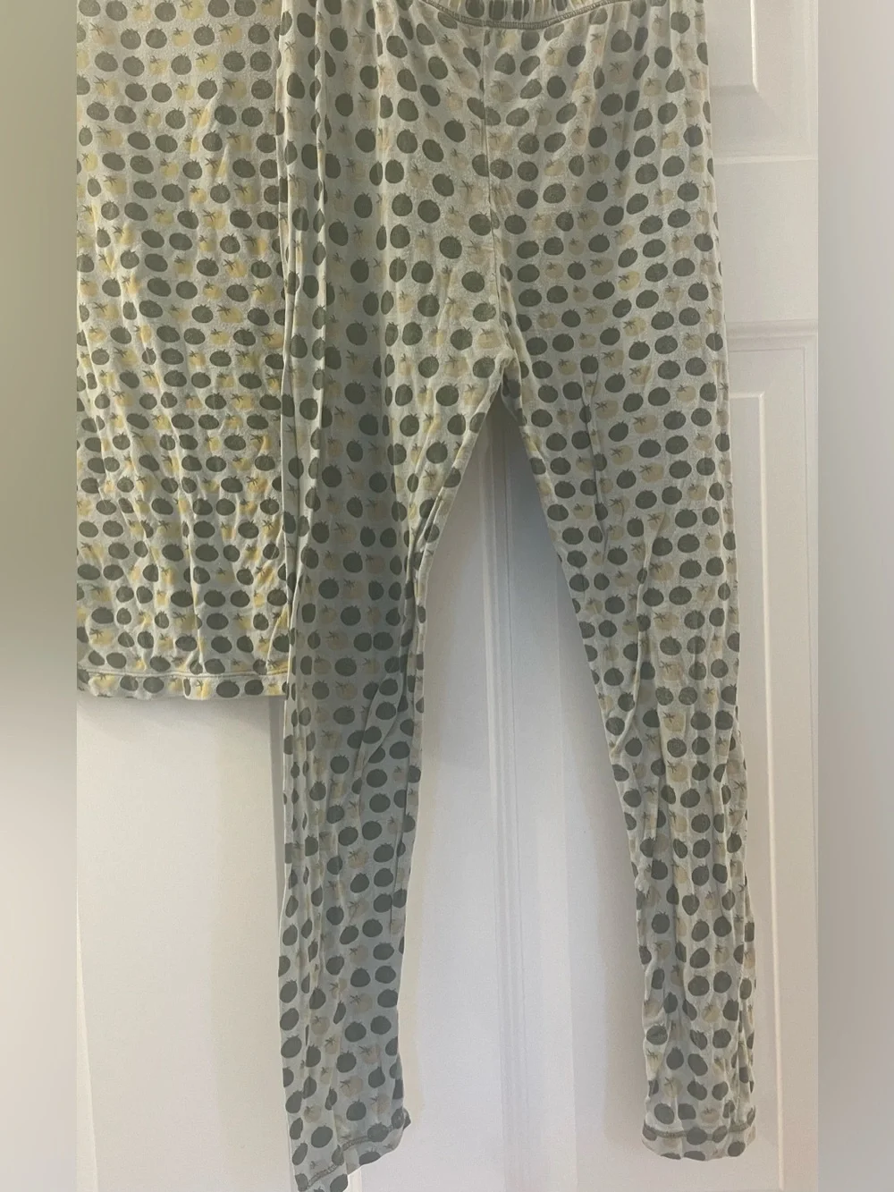 Two pairs of Kickee Pants pajamas - unisex bamboo - bunny rabbit vegetables